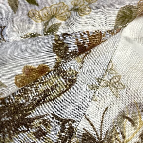 Vintage Handmade Butterfly Floral Curtains Set 1 Long Panel 4 Small Panels Boho - Picture 10 of 11